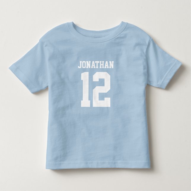 Custom Name Number Boys Sport Jersey Shirt (Front)