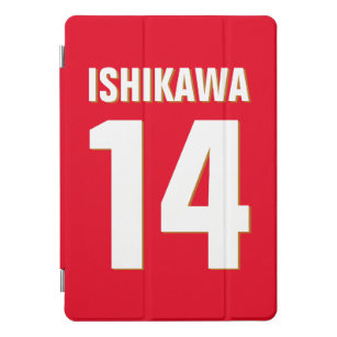 Custom Name, Number, Colors. Sports Fans Red iPad Pro Cover