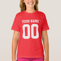 Custom Name Number Girls' Football Jersey Shirt