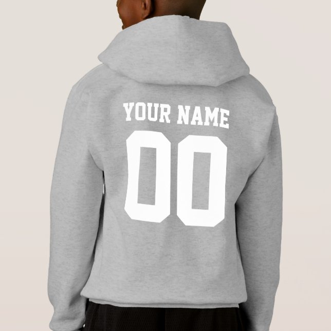 Custom Name Number Kids' Football Jersey Shirt (Back)