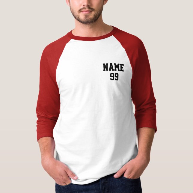 Custom Name Number  T-Shirt (Front)
