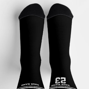 Custom Name Number Team Athletic Style Socks