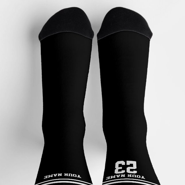 Custom Name Number Team Athletic Style Socks (Top)