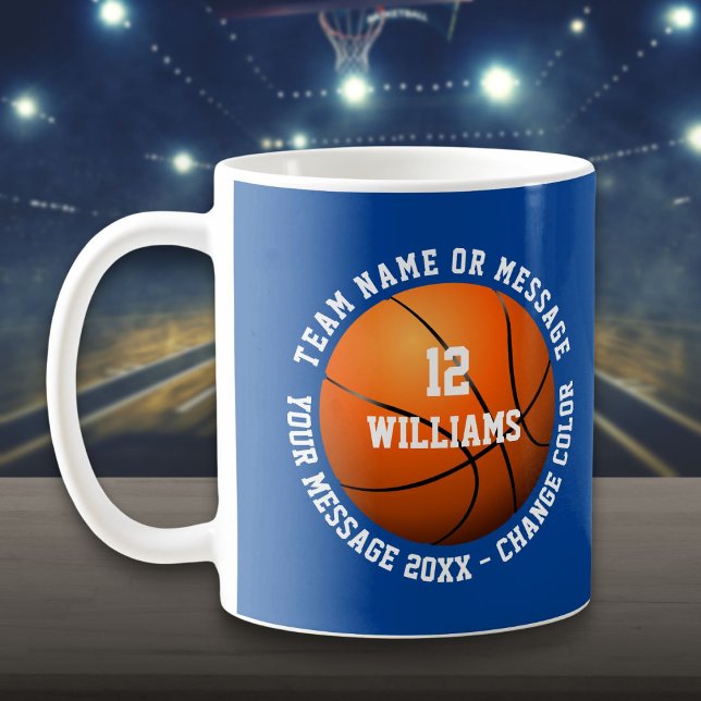 Custom Name Number Team Name Basketball Coffee Mug (Custom Name Number Team Name Basketball Coffee Mug)