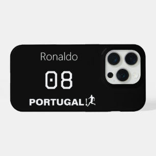 Custom Name Number Team Soccer Silhouette iPhone 15 Pro Case
