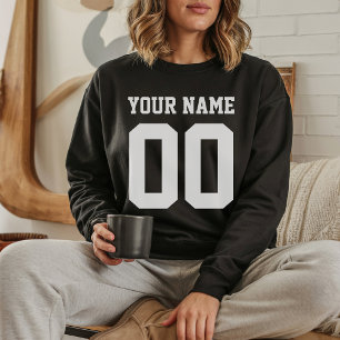 Custom Name Number Women's Football T-Shirt Sweatshirt