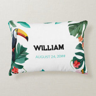 Custom Name Nursery floral Decorative Cushion
