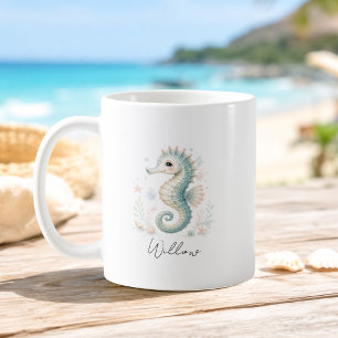 Custom Name Ocean Seahorse Mug