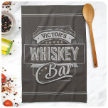 Custom NAME Old Deluxe Liquor Label Whiskey Bar Tea Towel<br><div class="desc">Custom NAME Old Deluxe Liquor Label Whiskey Bar design - Customise with your Name or Custom Text!</div>