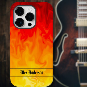 Custom Name on Burning hot flames Case-Mate iPhone 14 Pro Case