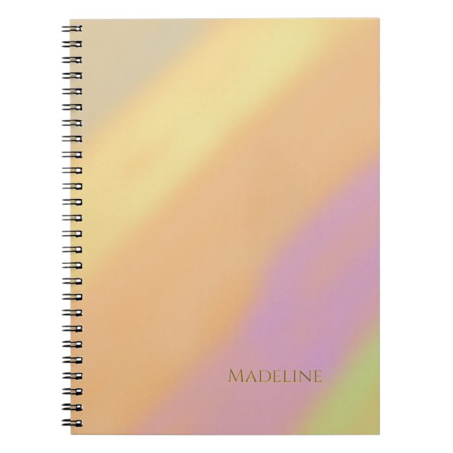 Custom Name on Cotton Candy Colours Notebook (Front)