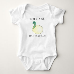 Custom Name on Cute Hatchling Dinosaur Baby Bodysu Bodysuit