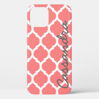 Custom Name on Pink Moroccan Trellis