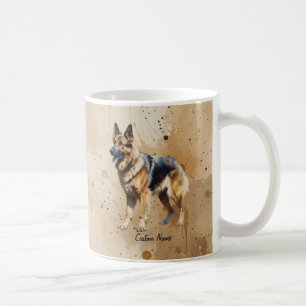 Custom Name or Text German Shepherd dog pet Coffee Mug