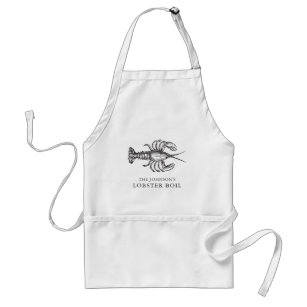 Custom Name or Text Seafood Lobster Chef Standard Apron