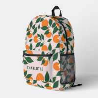 Custom Name Orange Blossom Citrus Pattern Girly