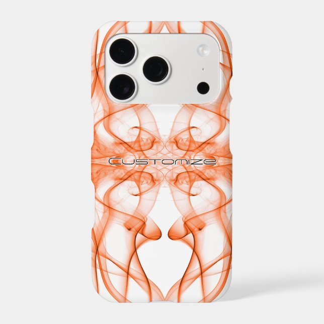 Custom Name Orange Smoke Symmetrical White (Back)