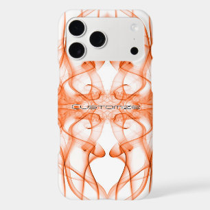 Custom Name Orange Smoke Symmetrical White