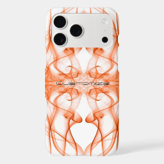 Custom Name Orange Smoke Symmetrical White