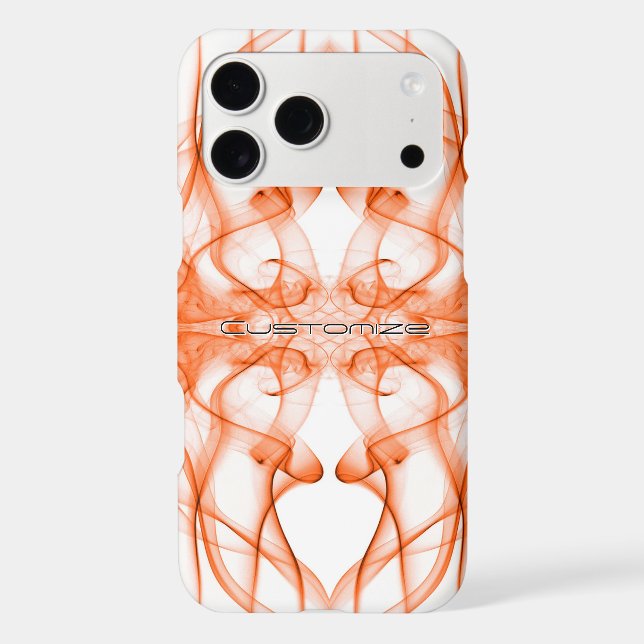 Custom Name Orange Smoke Symmetrical White (Back)