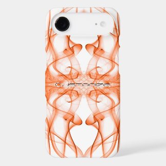 Custom Name Orange Smoke Symmetrical White