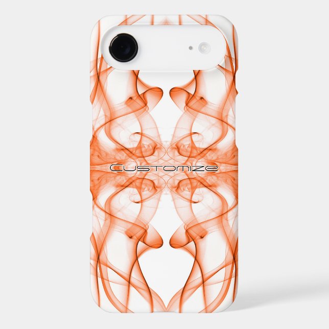 Custom Name Orange Smoke Symmetrical White (Back)