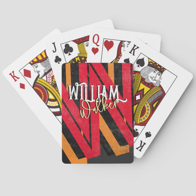 Custom Name Original Playing Cards (Back)