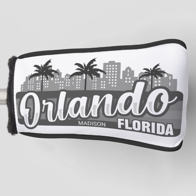 Custom Name Orlando Florida Golf Head Cover (Front)