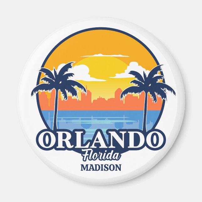 Custom Name Orlando Florida Magnet (Front)