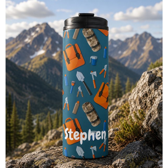 Custom Name Outdoor Gear Pattern  Thermal Tumbler (Creator Uploaded)