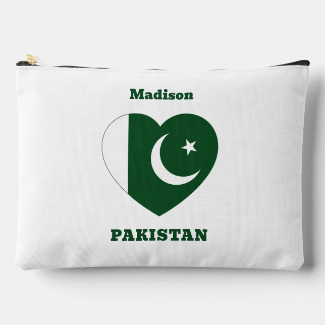 Custom Name Pakistan Accessory Pouch (Front)