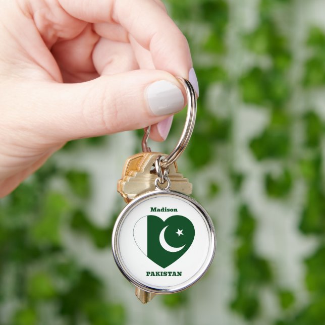 Custom Name Pakistan Key Ring (Hand)