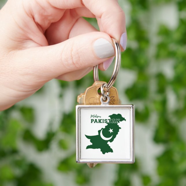 Custom Name Pakistan Key Ring (Hand)