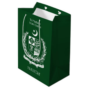 Custom Name Pakistan Medium Gift Bag