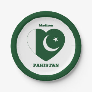 Custom Name Pakistan Paper Plate
