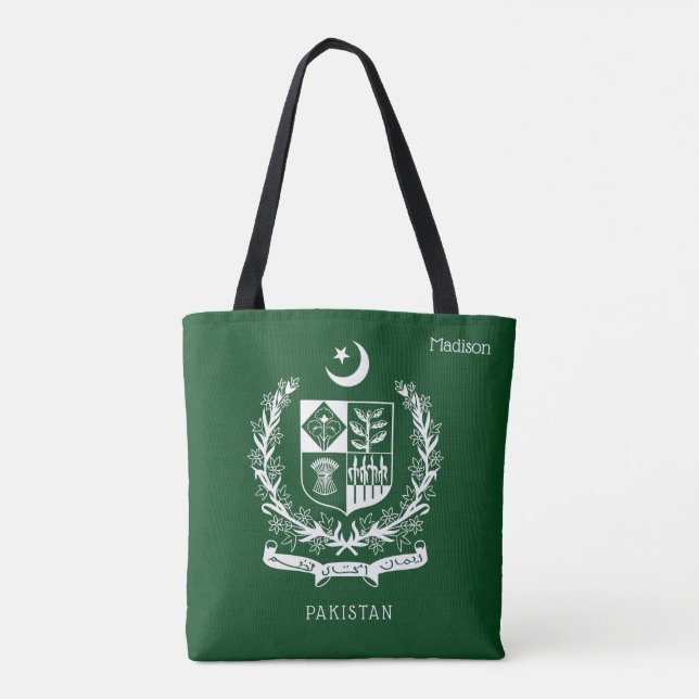 Custom Name Pakistan Tote Bag (Back)