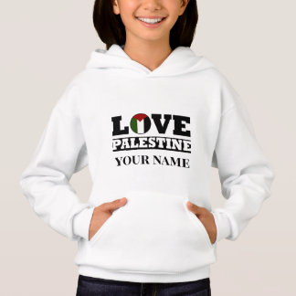 Custom Name Palestinian Boy Skateboard Kids Hoodie