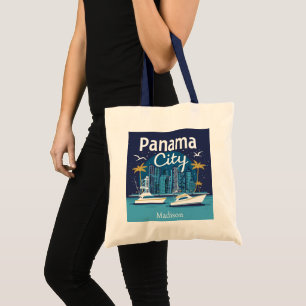 Custom Name Panama City Tote Bag