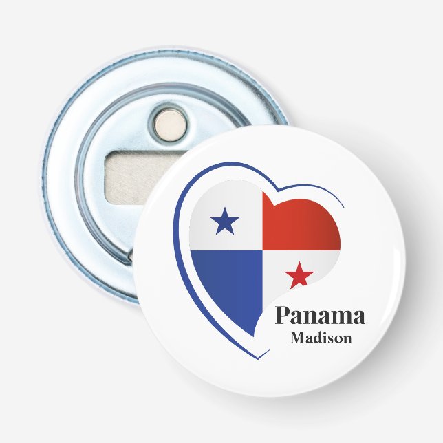 Custom Name Panama Love Bottle Opener (Front)