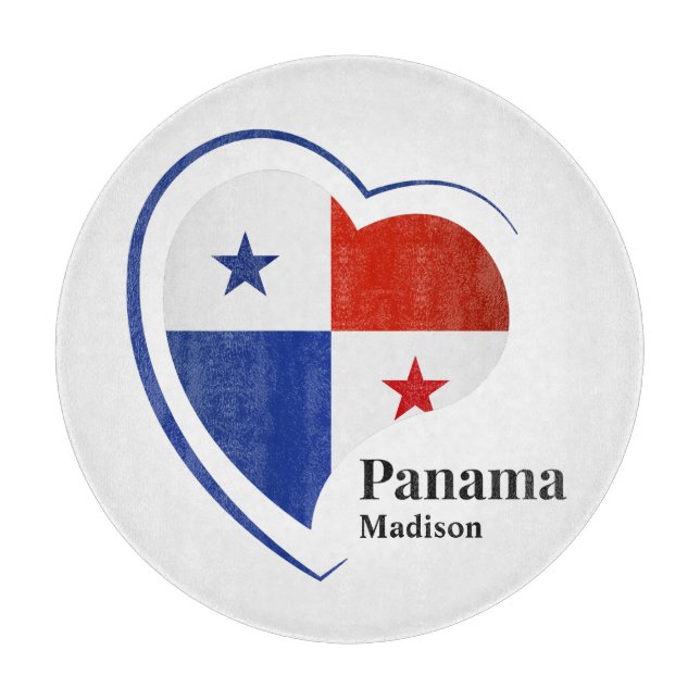 Custom Name Panama Love Cutting Board (Front)