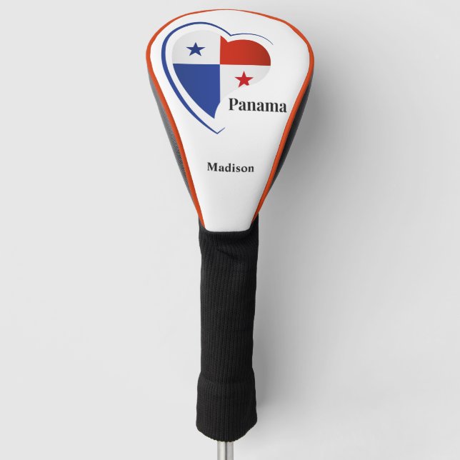 Custom Name Panama Love Golf Head Cover (Front)