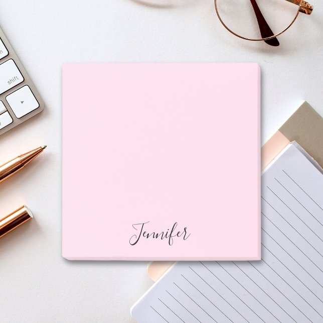Custom Name Pastel Pink Personalised Post-it Notes (Creator Uploaded)