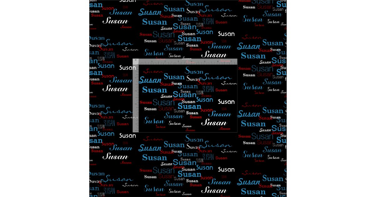 custom name pattern generator fabric Zazzle