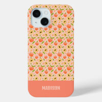 Custom Name Peach Pattern