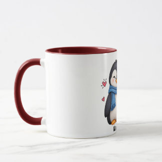 Custom Name Penguin Couple Mug