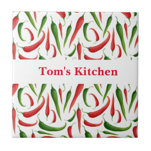 Custom Name Peppers Trivet Tile