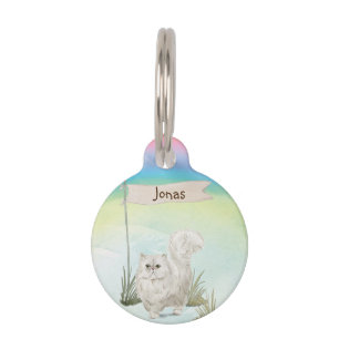 Custom Name Persian Cat Pet Tag