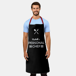 Custom NAME Personal Chef Apron - Personalised Gif