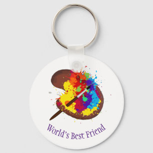 Custom Name Personalised Artist Art Friend Key Ring
