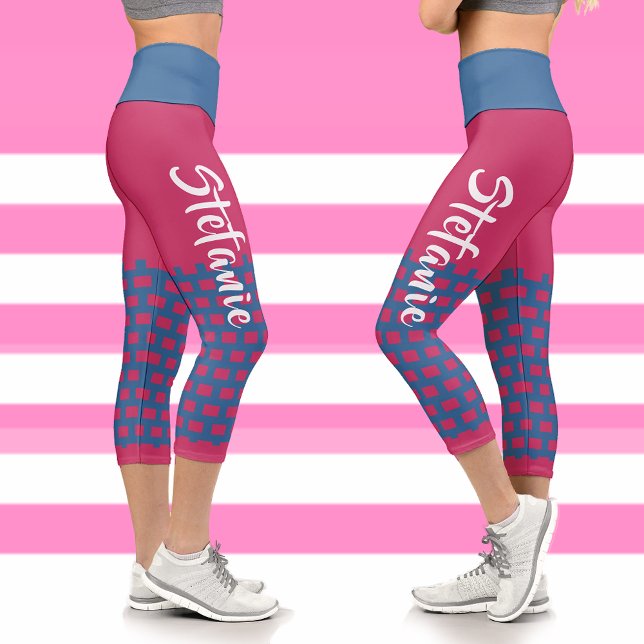 Custom Name Personalised Capri Legging Trendy Gift (custom name Personalized Name Custom capri leggings, workout pants, fitness gift idea, Trendy Gifts)